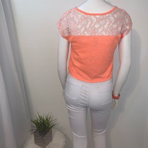 Orange Lace Flower Shirt | Size Small | - Picture 3 of 3